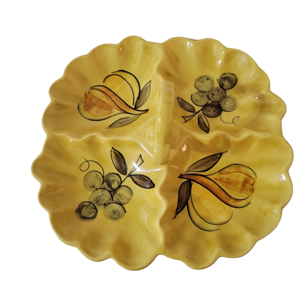 California Pottery Divided Tray 1962 MCM